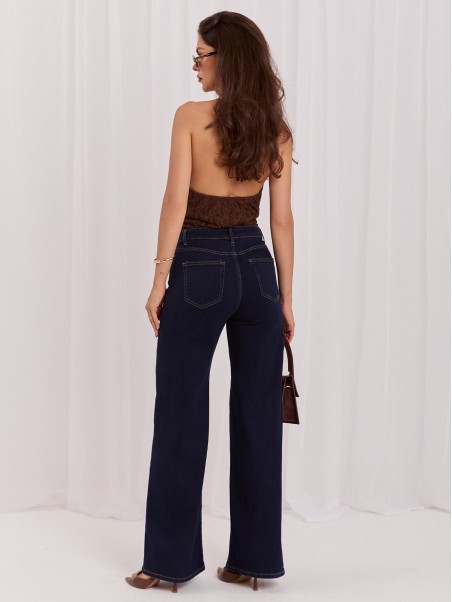 Spodnie jeans-IR-SP-K7031.87-granatowy