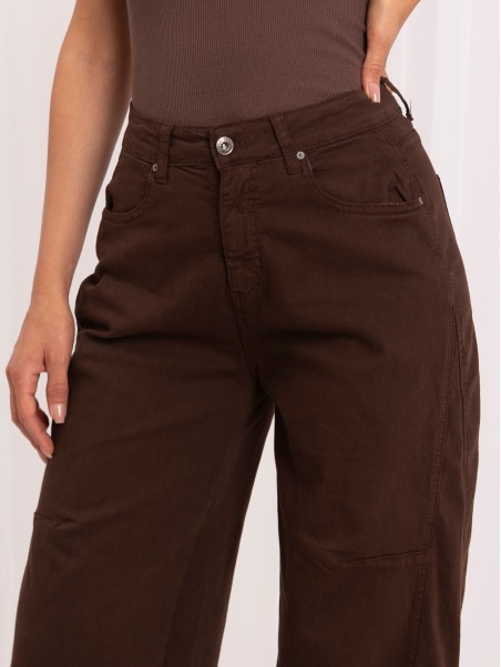 Spodnie jeans-IR-SP-TK512.81-brązowy