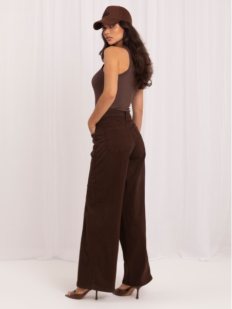 Spodnie jeans-IR-SP-TK512.81-brązowy