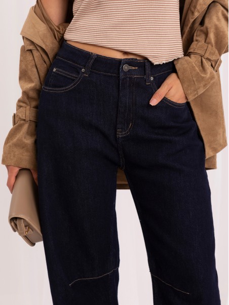 Spodnie jeans-IR-SP-K988.13-granatowy