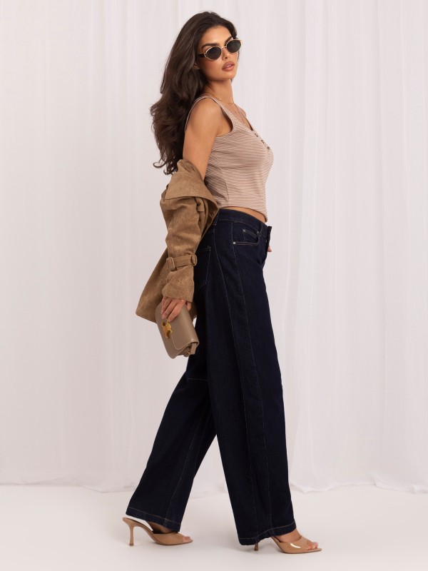 Spodnie jeans-IR-SP-K988.13-granatowy