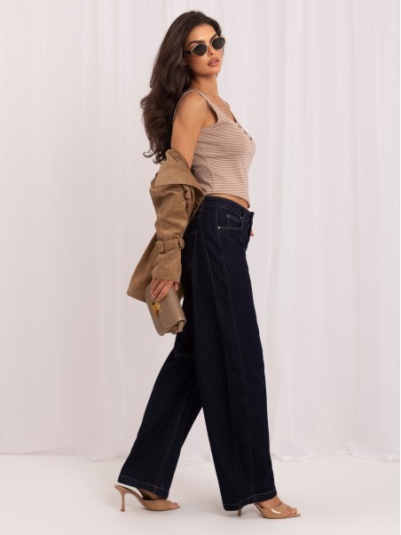 Spodnie jeans-IR-SP-K988.13-granatowy