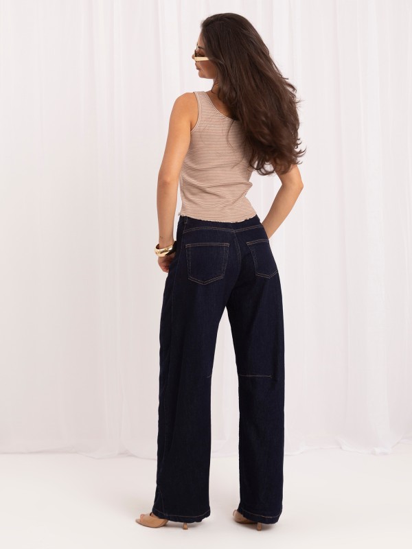 Spodnie jeans-IR-SP-K988.13-granatowy