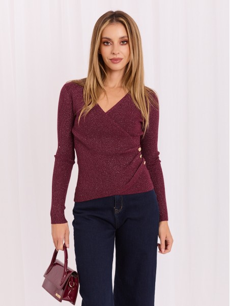 Sweter-IR-SW-JK8688.79-bordowy