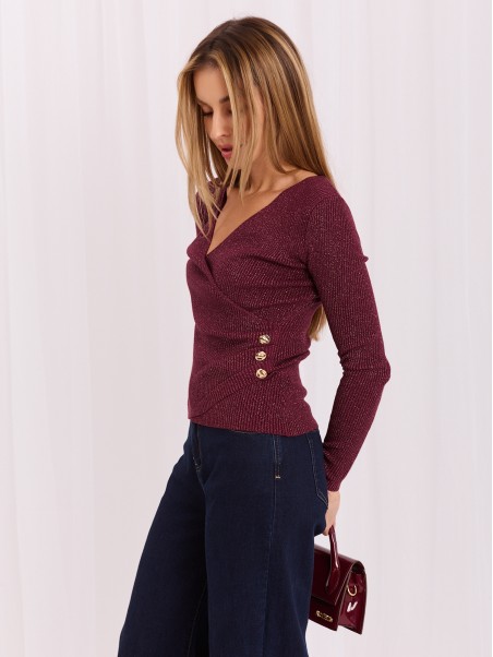 Sweter-IR-SW-JK8688.79-bordowy