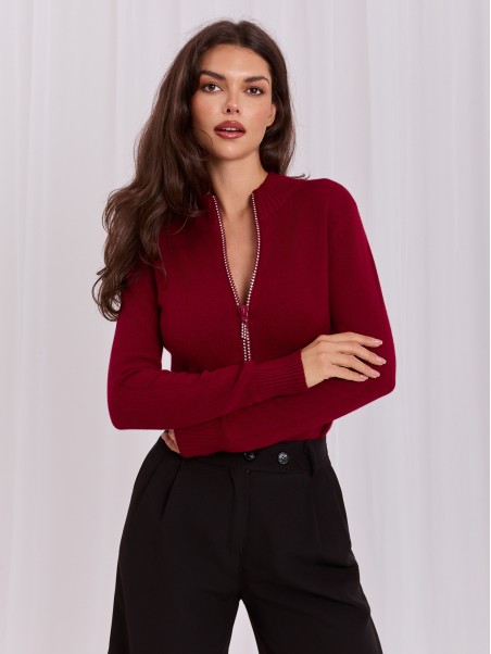 Sweter-IR-SW-JK7879.76-bordowy