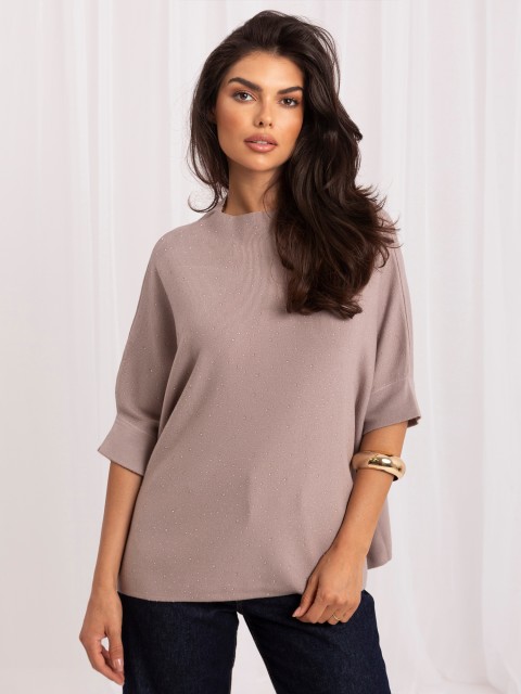 Sweter-IR-SW-BWC6617.75-ciemny bezowy