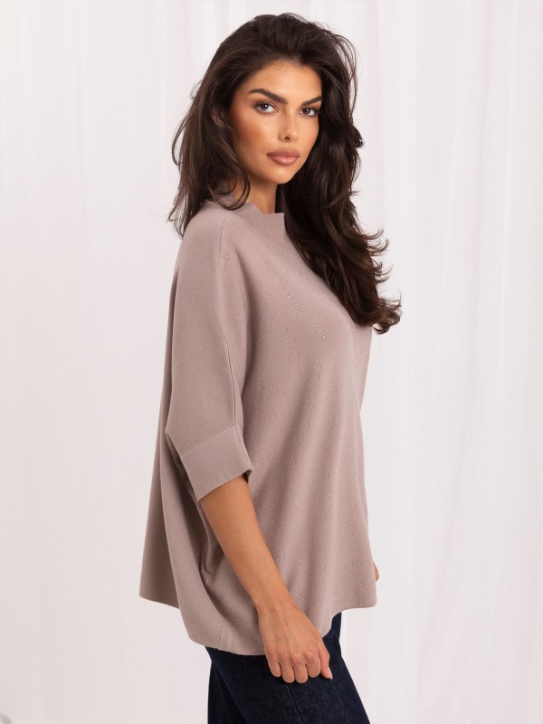 Sweter-IR-SW-BWC6617.75-ciemny bezowy
