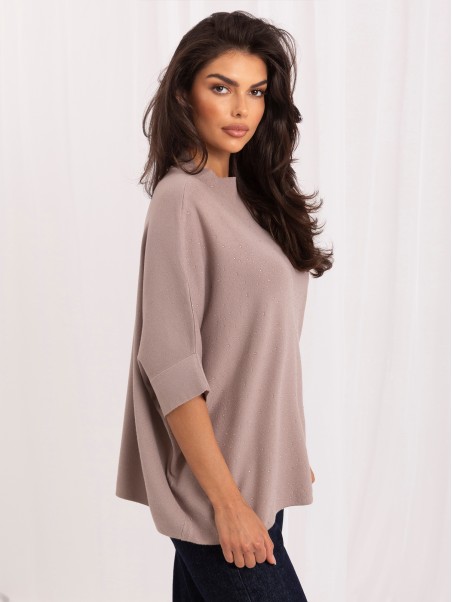 Sweter-IR-SW-BWC6617.75-ciemny bezowy