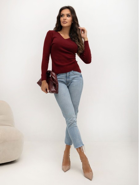 Sweter-IR-SW-57851.80-bordowy