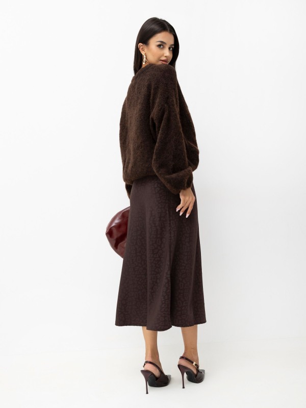 Sweter-PM-SW-F548.77-ciemny brązowy