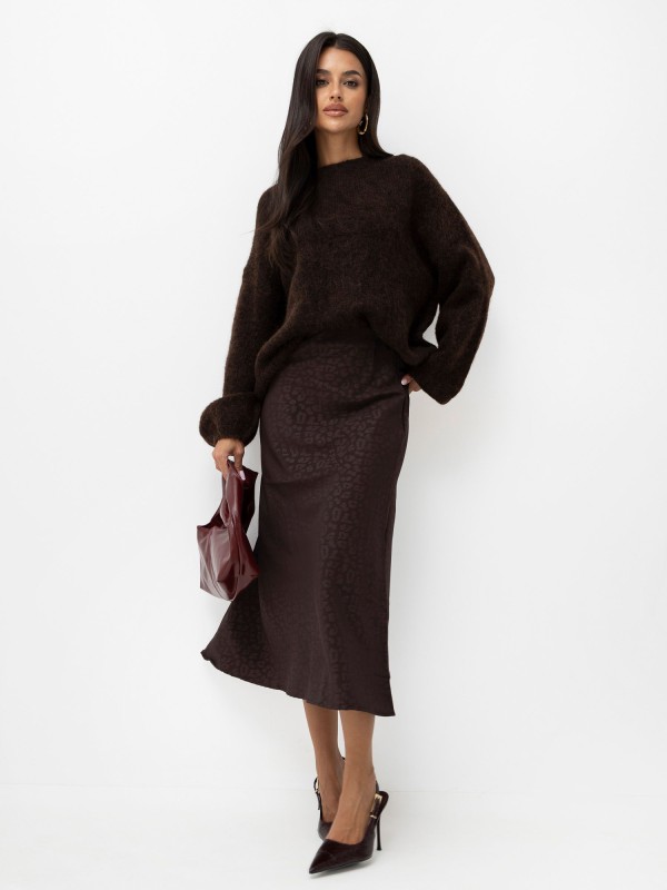 Sweter-PM-SW-F548.77-ciemny brązowy