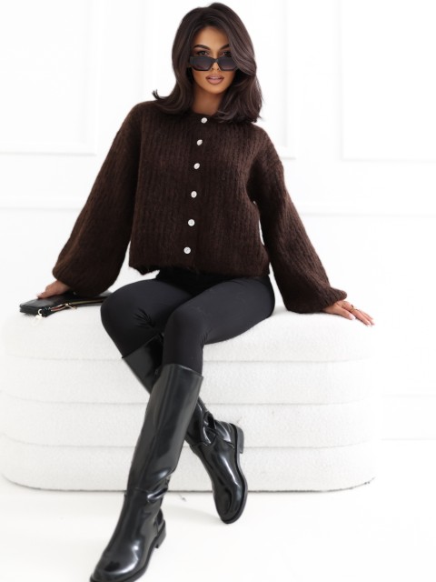 Sweter-PM-SW-F550.27-ciemny brązowy