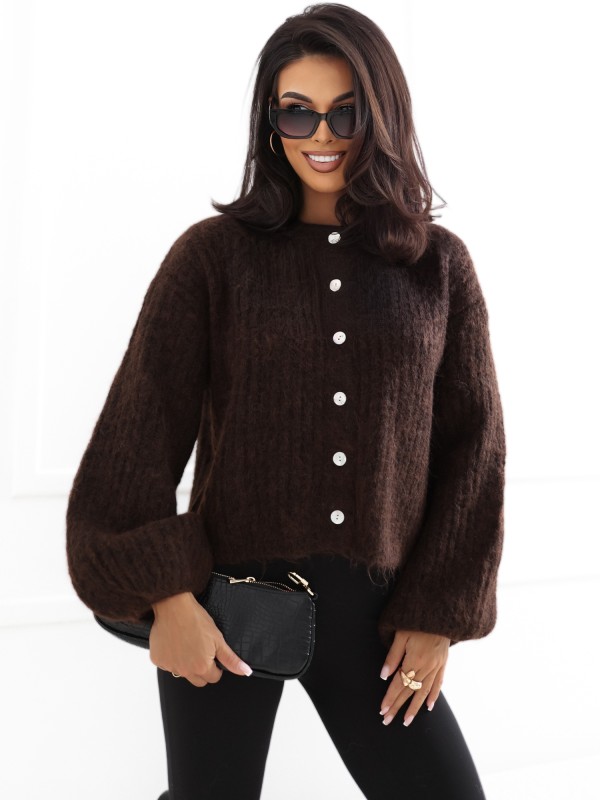Sweter-PM-SW-F550.27-ciemny brązowy