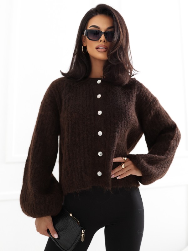 Sweter-PM-SW-F550.27-ciemny brązowy
