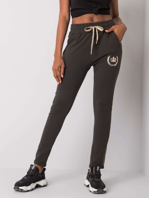 Spodnie dresowe-RV-DR-6450.17-ciemny khaki