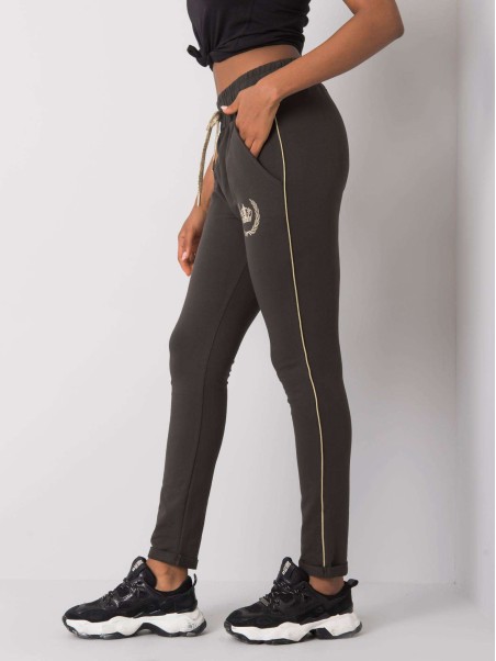 Spodnie dresowe-RV-DR-6450.17-ciemny khaki