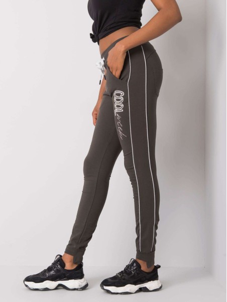 Spodnie dresowe-RV-DR-6499.27-ciemny khaki
