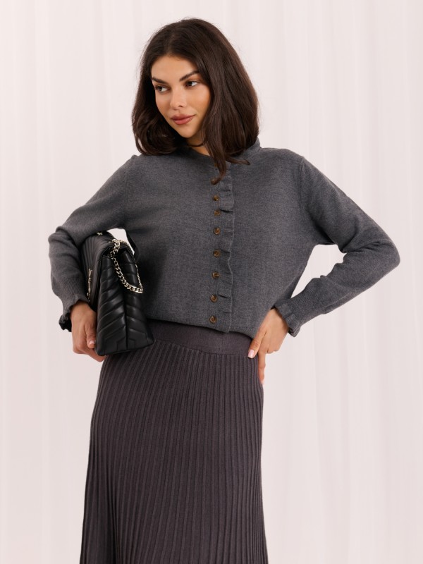 Sweter-IR-SW-A-86581.10-ciemny szary