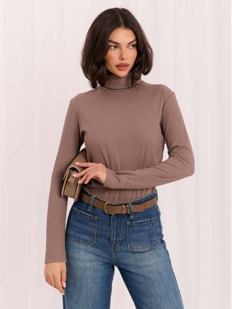 Bluzka-LK-BZ-510155.75-ciemny bezowy