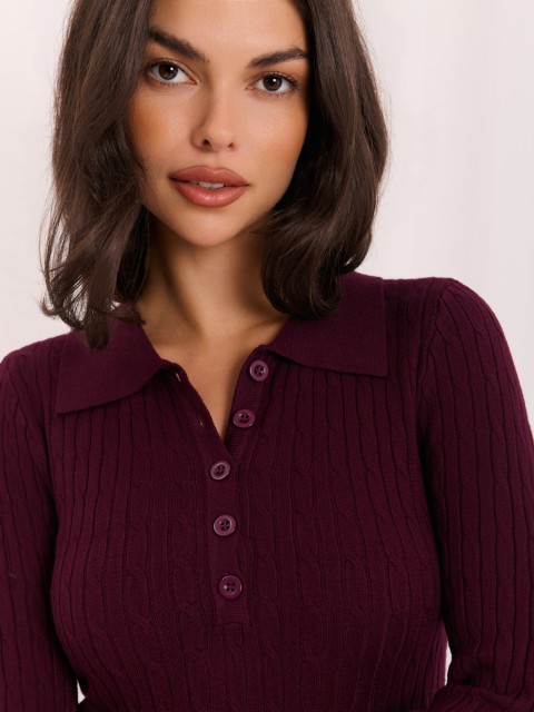 Sweter-PM-SW-DF61080.67-ciemny fioletowy 2