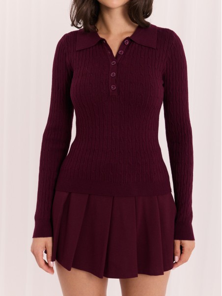 Sweter-PM-SW-DF61080.67-ciemny fioletowy