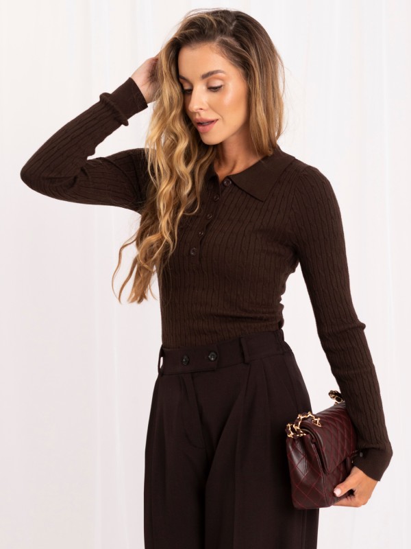 Sweter-PM-SW-DF61080.67-brązowy