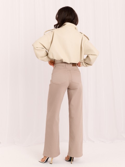 Spodnie jeans-D60140BA62672A1-ciemny bezowy