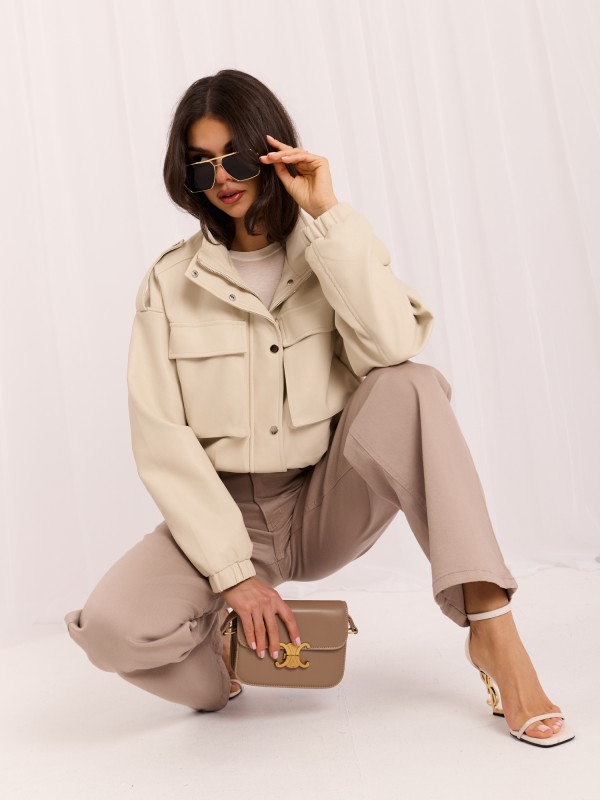 Spodnie jeans-D60140BA62672A1-ciemny bezowy