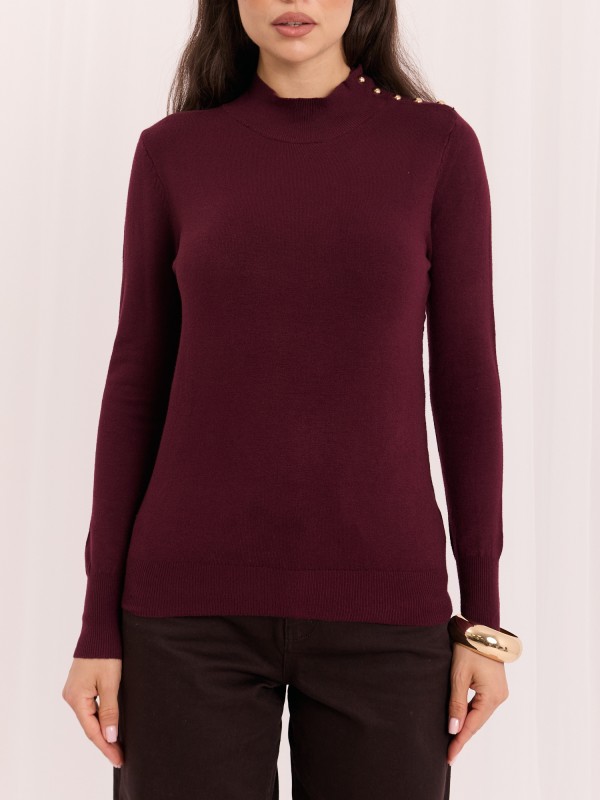 Sweter-IR-SW-57816.11-bordowy