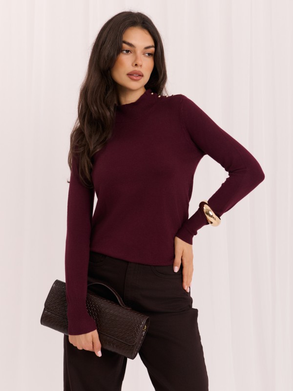Sweter-IR-SW-57816.11-bordowy