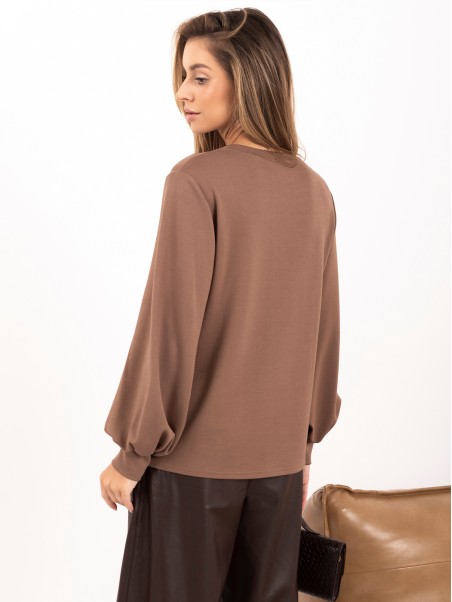 Bluzka-LK-BZ-510211.00-brązowy