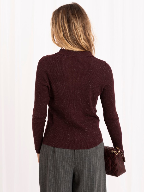 Sweter-PM-SW-SF391.28-bordowy
