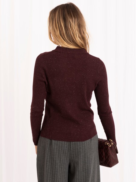 Sweter-PM-SW-SF391.28-bordowy
