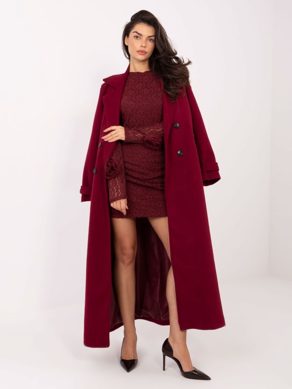 Suknelė-IT-SK-9913.30-bordo spalvos