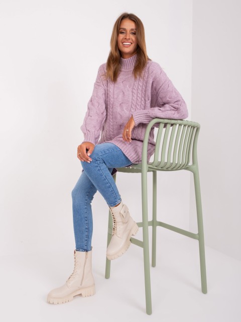 Sweter-AT-SW-2367-1.35P-jasny fioletowy 2