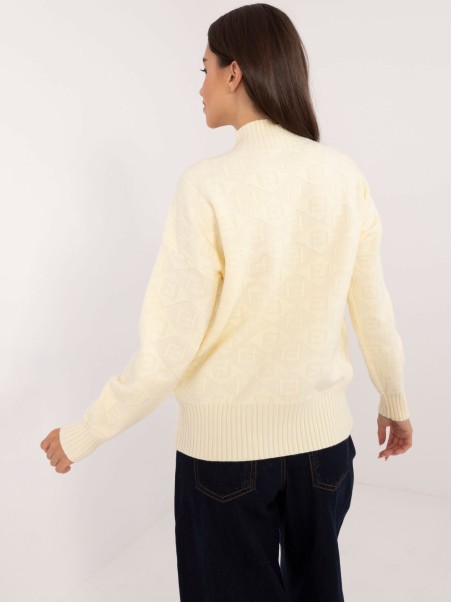 Sweter-AT-SW-2339.54-jasny żółty