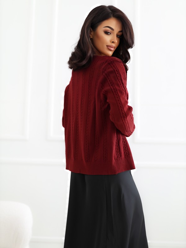 Sweter-IR-SW-57852.71-ciemny czerwony
