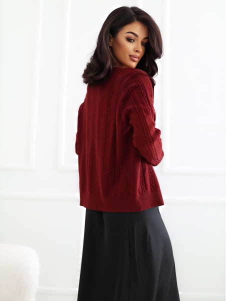 Sweter-IR-SW-57852.71-ciemny czerwony