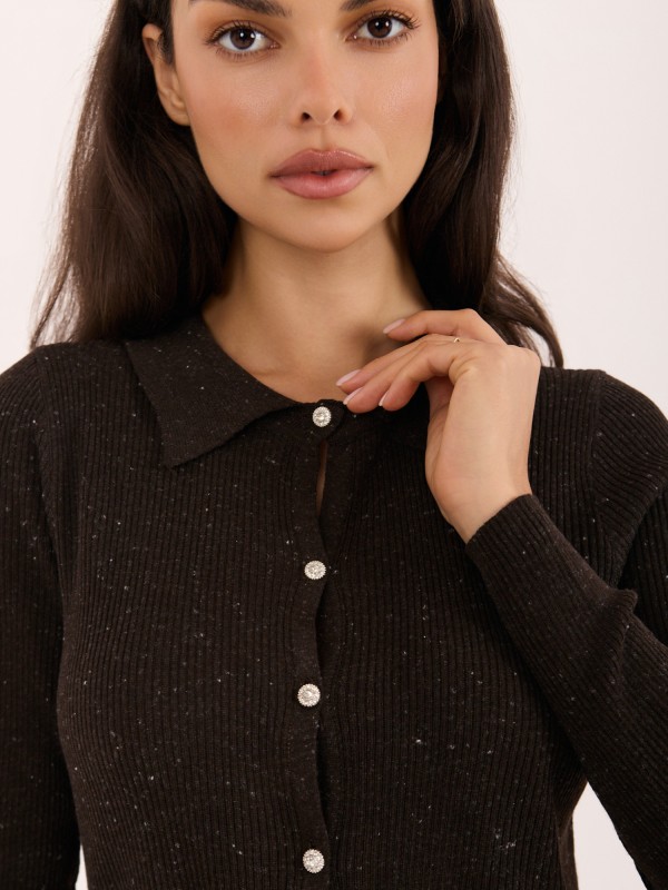 Sweter-PM-SW-SF391.28-brązowy