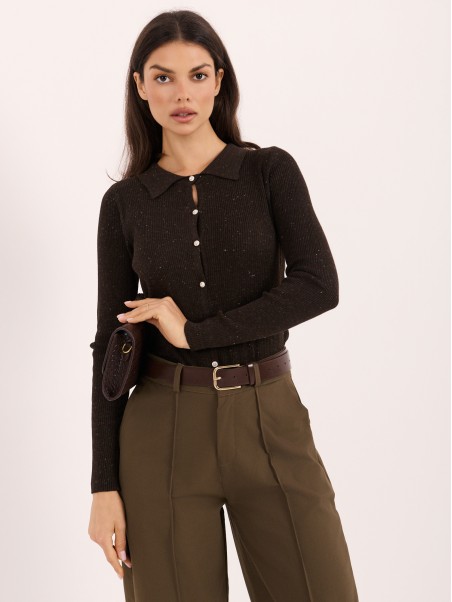 Sweter-PM-SW-SF391.28-brązowy