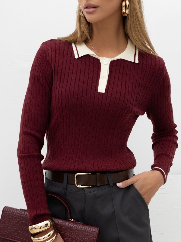 Sweter-IR-SW-55003.73-bordowy