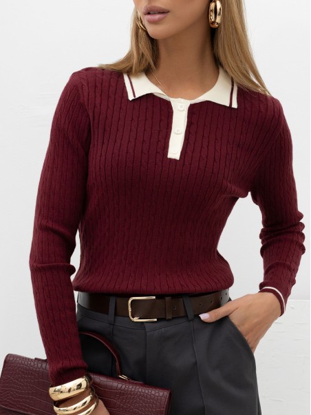 Sweter-IR-SW-55003.73-bordowy