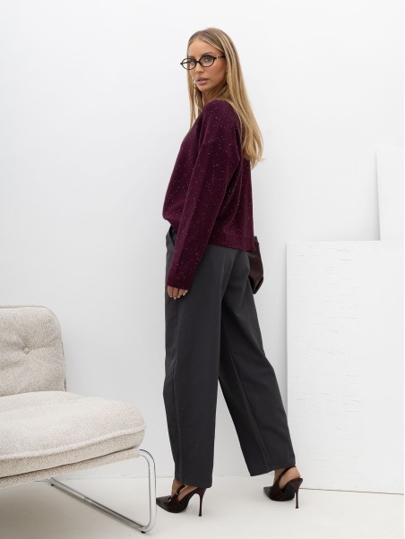 Sweter-IR-SW-W2693.29-bordowy