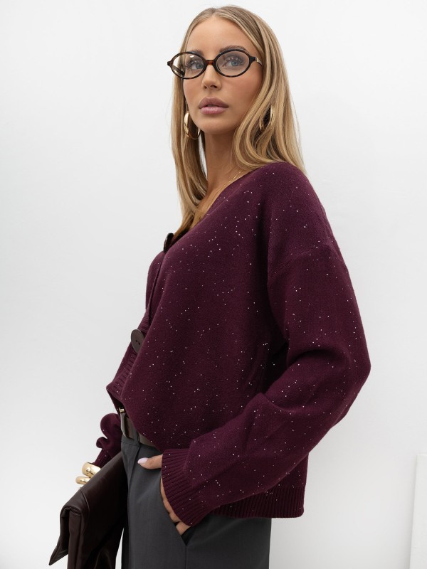 Sweter-IR-SW-W2693.29-bordowy