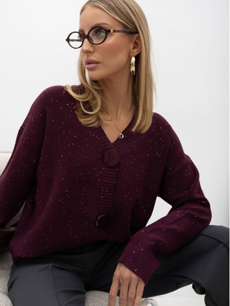 Sweter-IR-SW-W2693.29-bordowy