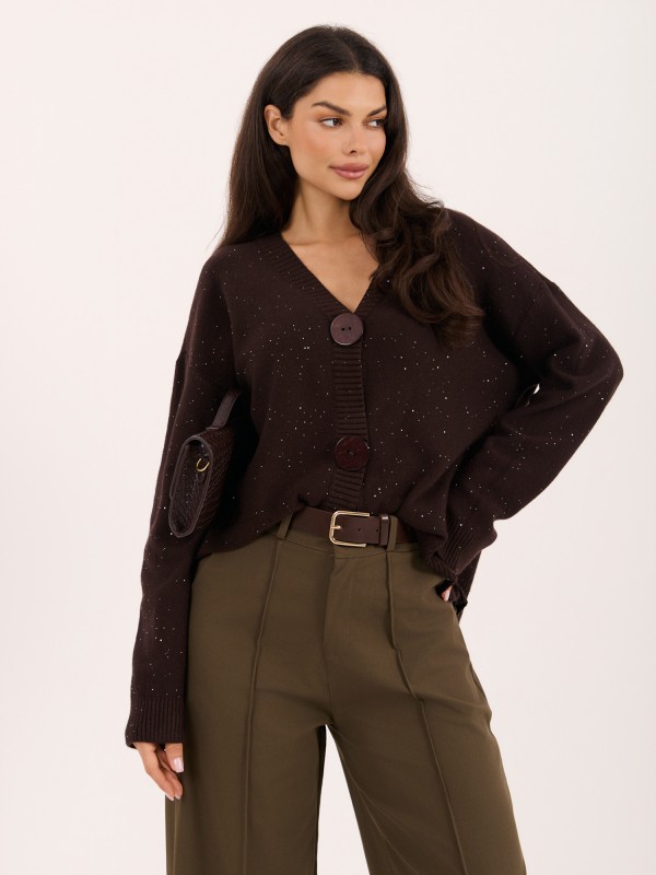 Sweter-IR-SW-W2693.29-ciemny brązowy