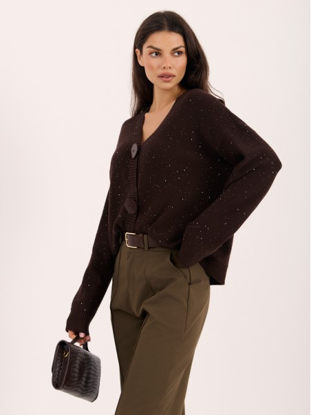 Sweter-IR-SW-W2693.29-ciemny brązowy