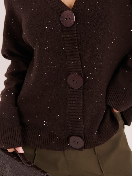 Sweter-IR-SW-W2693.29-ciemny brązowy