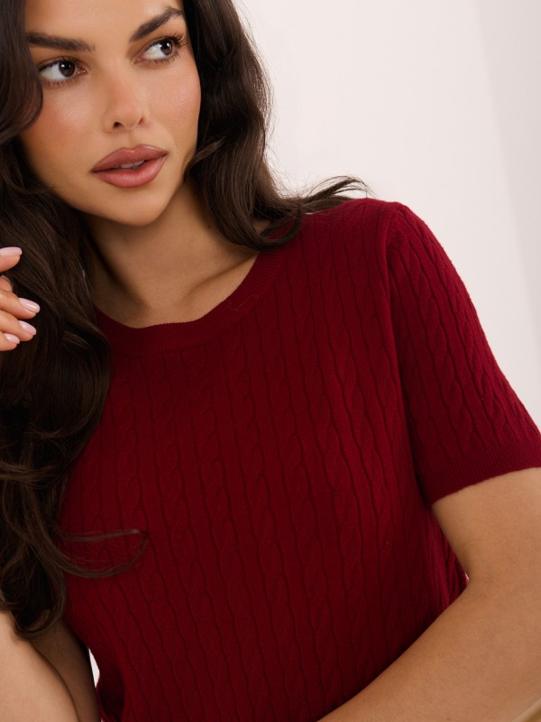 Sweter-IR-SW-57811.76-ciemny czerwony
